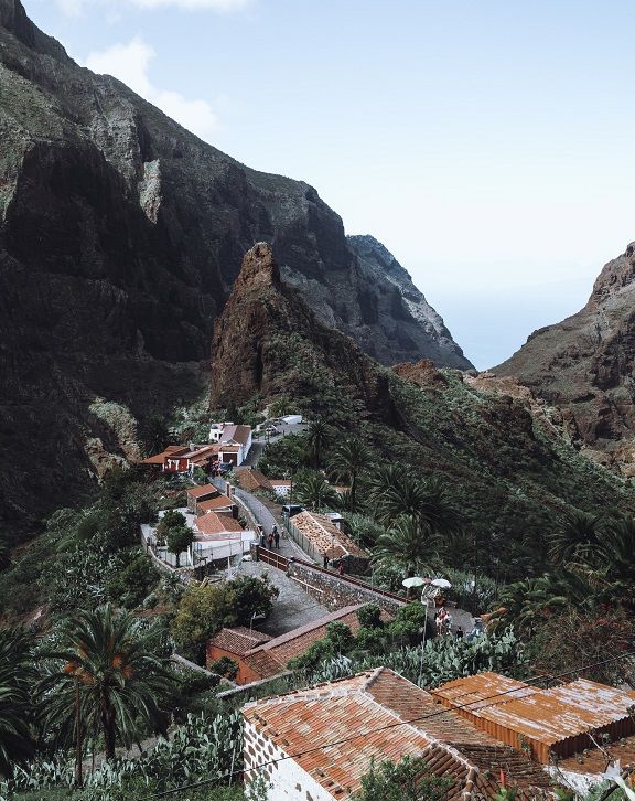 Eldugott európai települések. Masca Kanári-szigetek Tenerife