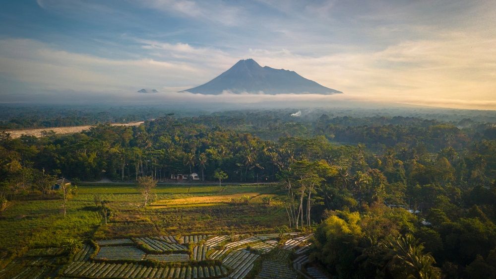 Merapi tűzhányó Indonézia Jáva