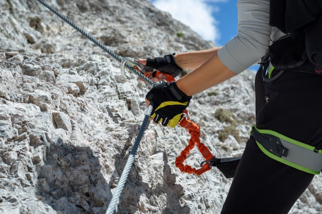 Kesztyűk via ferrata túrához.