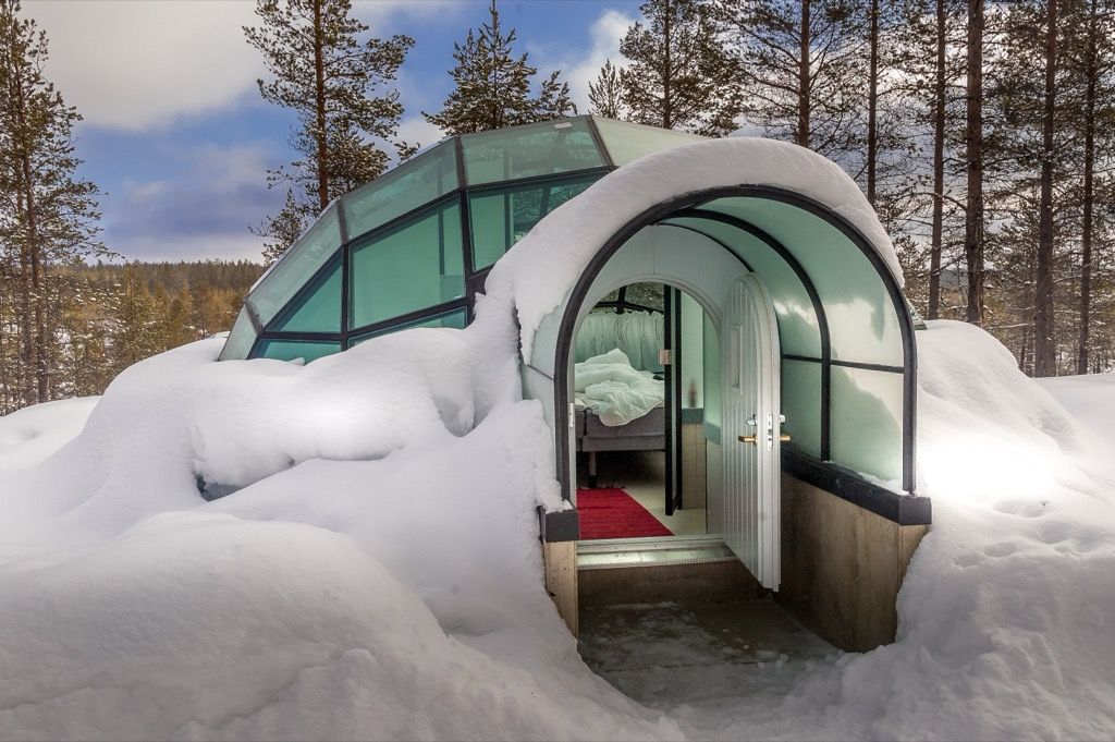 iglu alakú téli szállás