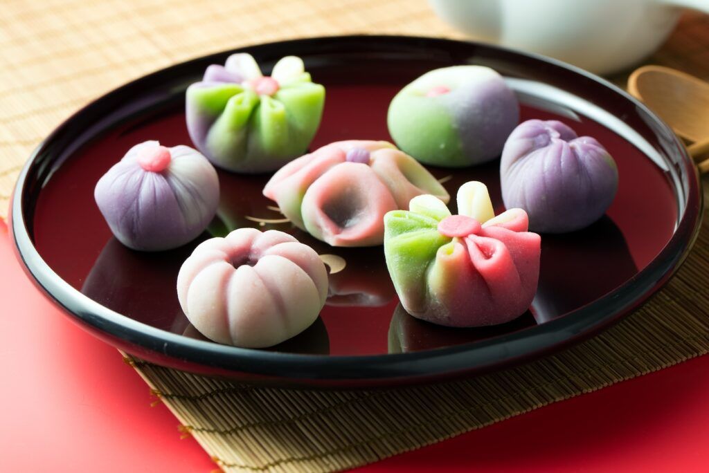Tradícionális wagashi tál